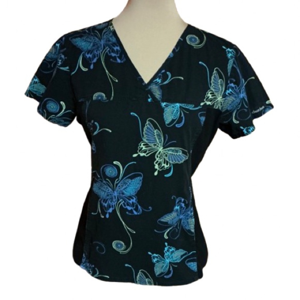 Vintage 90s Cherokee Butterflies V neck top
